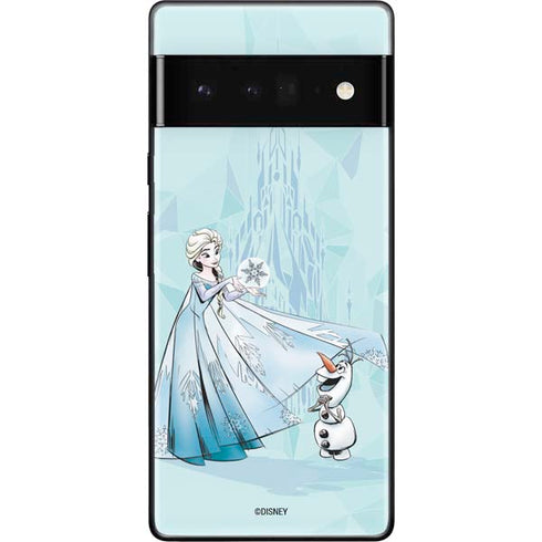 Disney Frozen Elsa and Olaf Art Google Pixel 6 Pro Skin